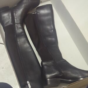 Michael Kors Black Leather Knee-High Boots